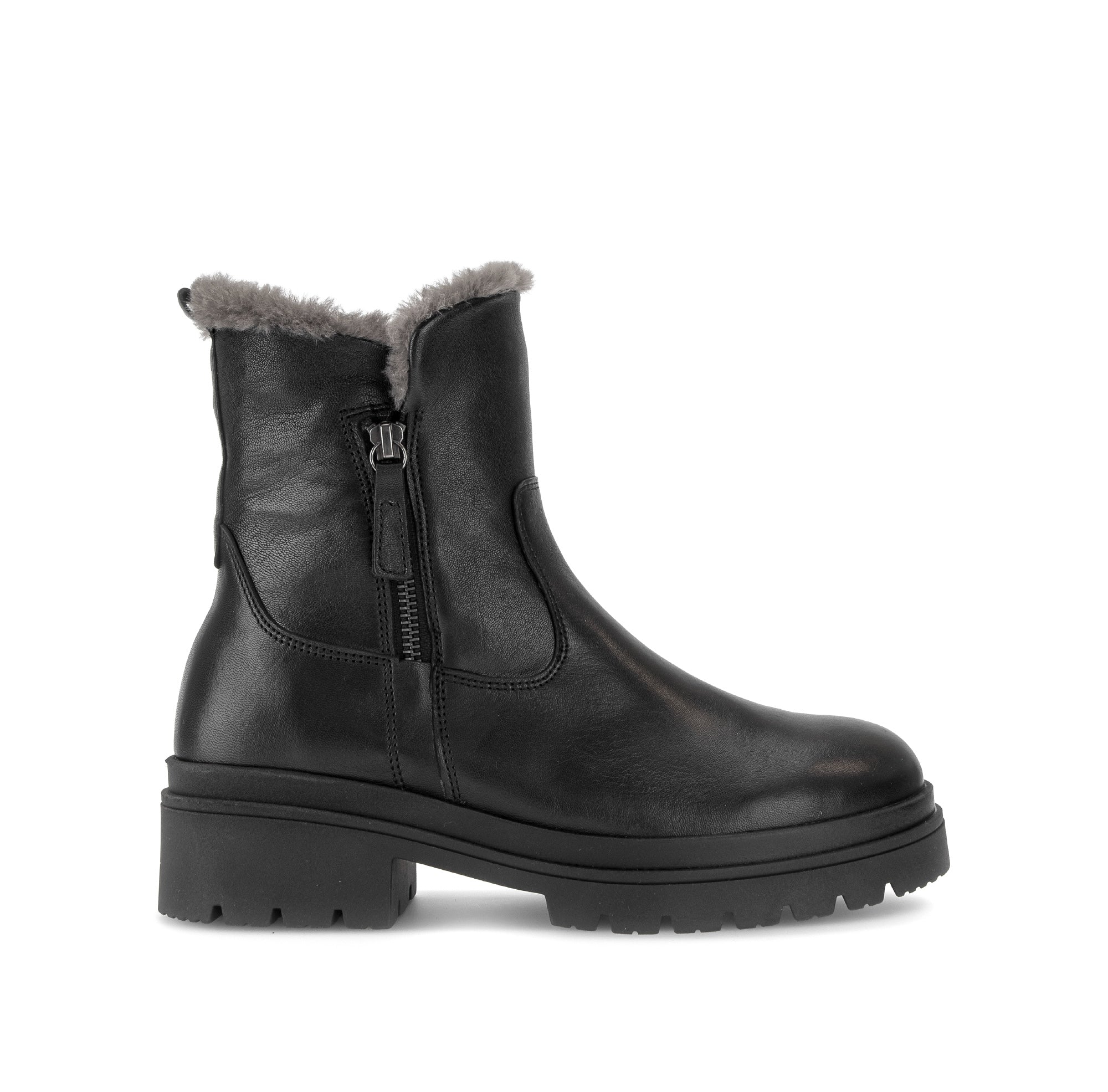 Bottines en cuir lisse à talon décroché, GABOR