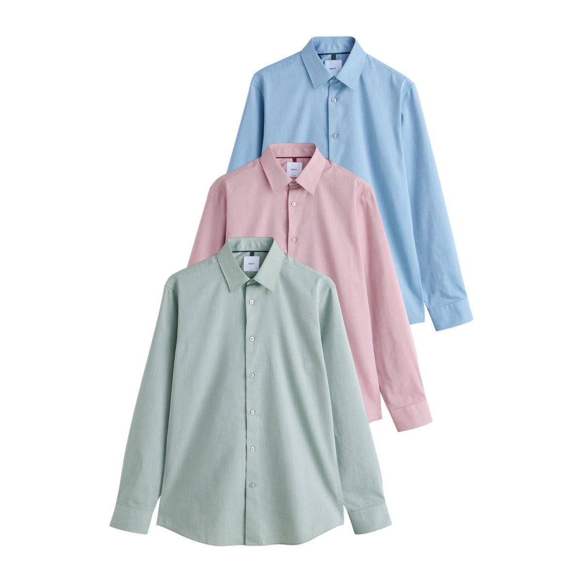 Chemise habillée à poignet simple, lot de 3, NEXT