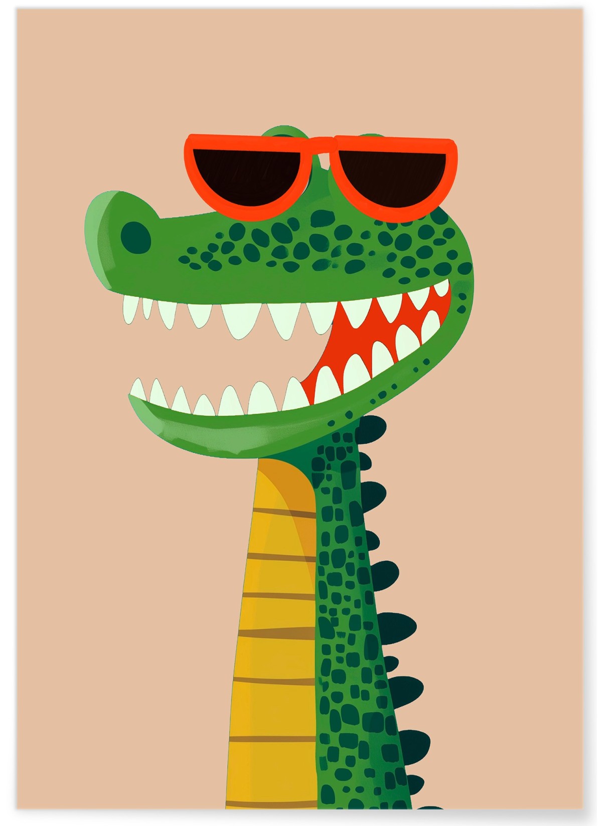 Affiche Crocodile à lunettes, L'AFFICHERIE