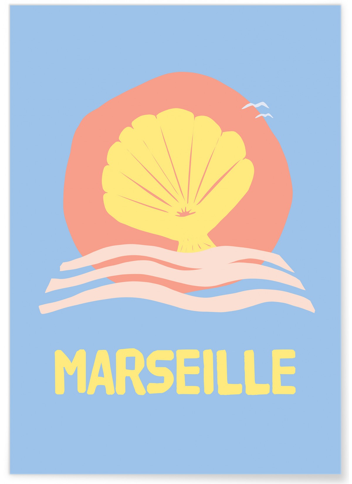 Affiche ville Minimaliste Marseille, L'AFFICHERIE