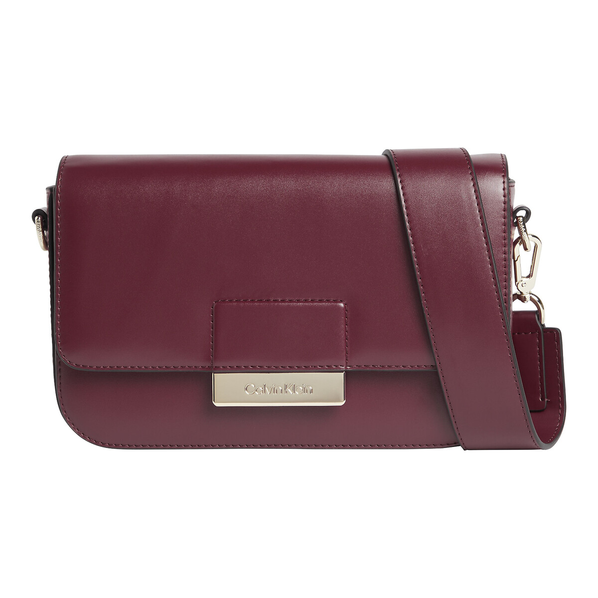 Ck core shoulder bag with wide strap , burgundy, Calvin Klein | La Redoute