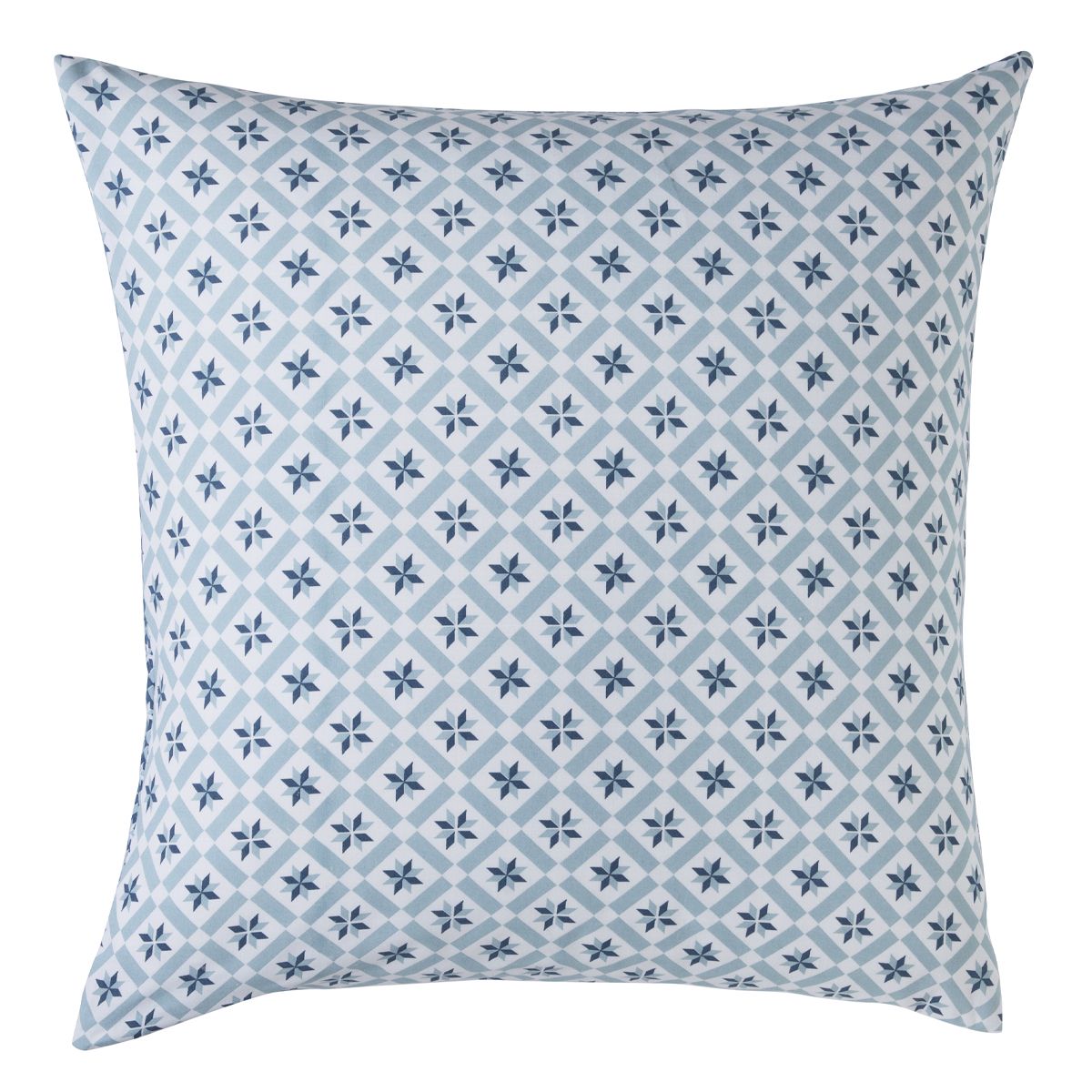 Taie De Traversin Imprimée Charlie - 85 X 185 Cm, Bambou Doux, Motif Carreaux De Ciment, Bleu