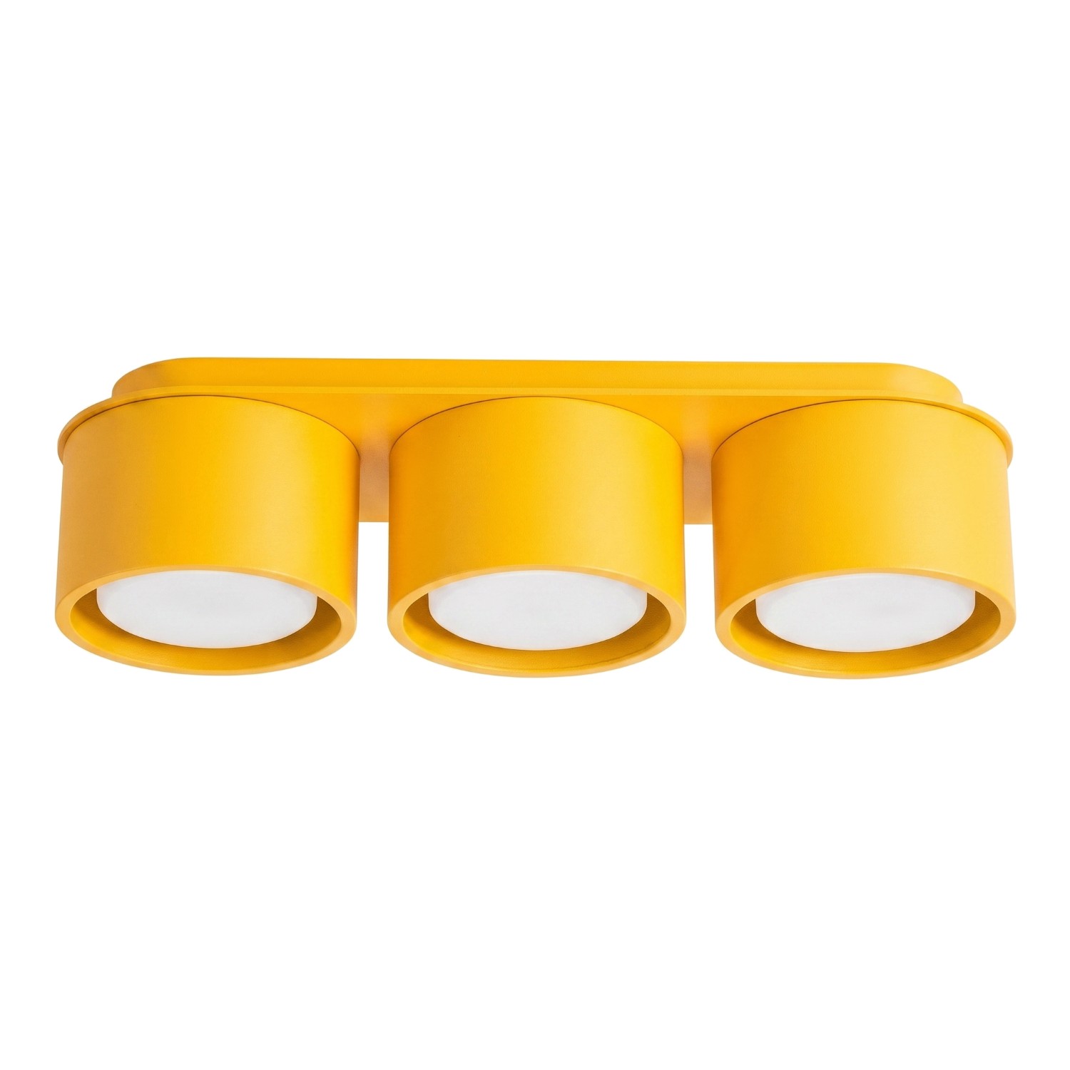 Plafonnier Aluminium Jaune Gx53 3 MODO, EDEN