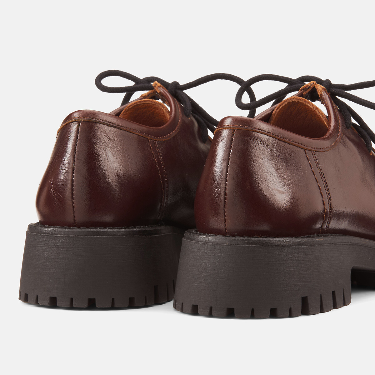 La Redoute Collections Derbies de piel lisa con muescas — foto 3