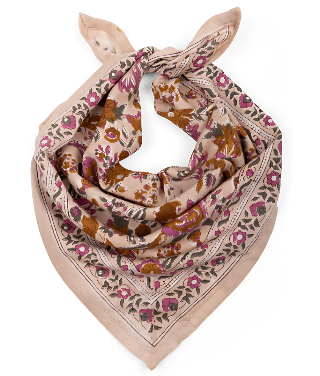 Petit Foulard en coton imprimé GOA, BINDI ATELIER