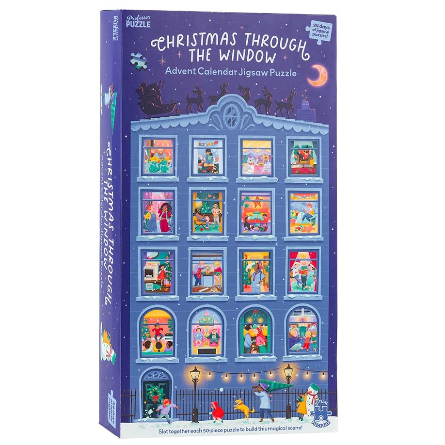 Calendrier de l'Avent Noël à travers la fenêtre, PROFESSOR PUZZLE