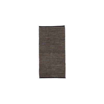 Tapis laine et coton 60 x 90 cm noir/beige GRENIER ALPIN