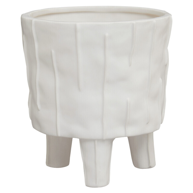 15cm Large White Textured Planter, SO'HOME