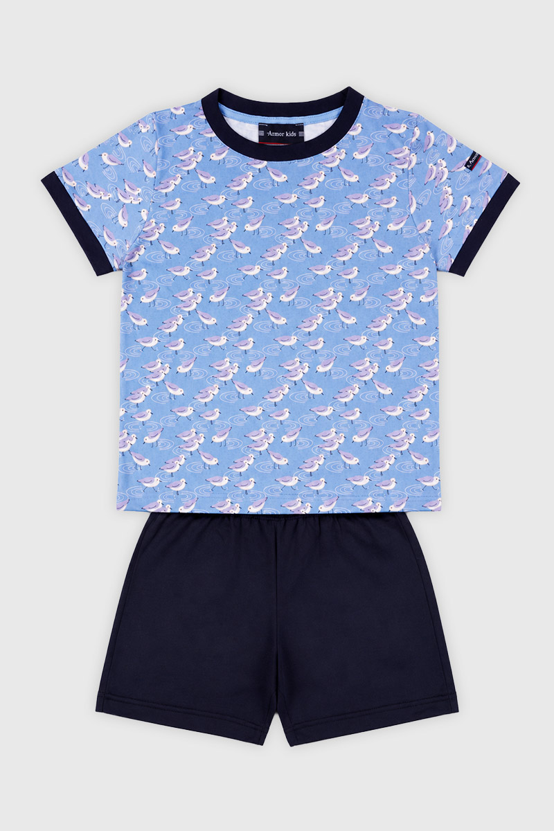 Coton Pyjashort oiseaux pour enfant, ARMOR-LUX