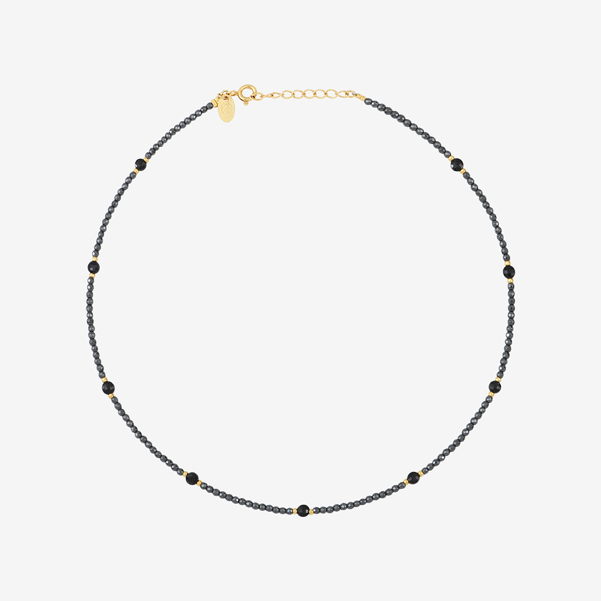 Collier indie amante hematite/onyx, CAROLINE NAJMAN