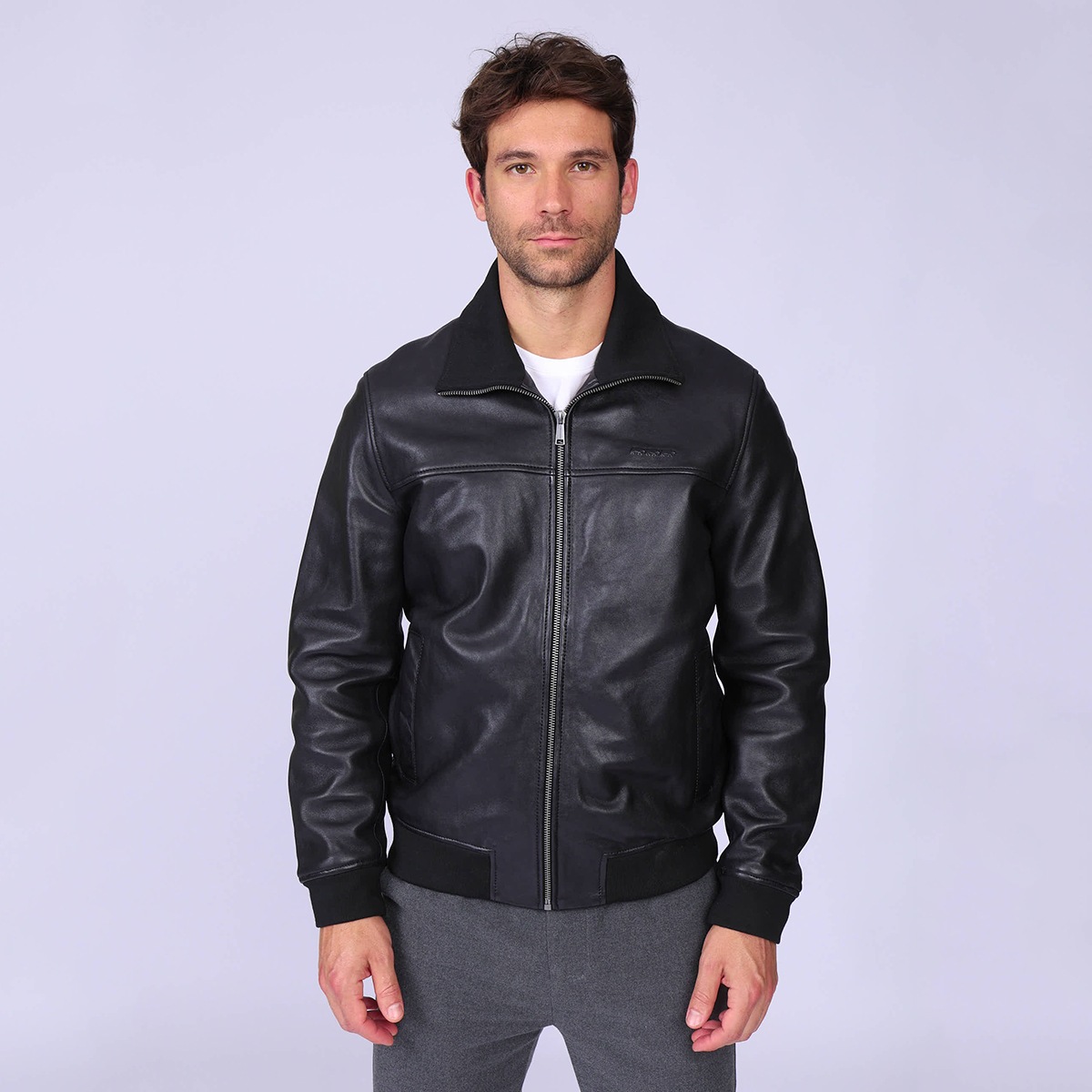Blouson cuir Haston, MISE AU GREEN