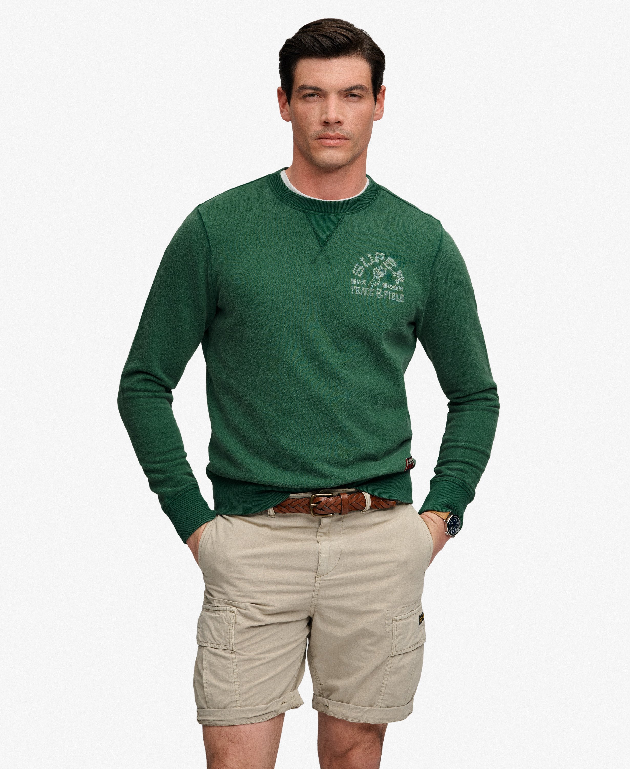 Sweatshirt Vintage Preppy Coupe Décontractée, SUPERDRY