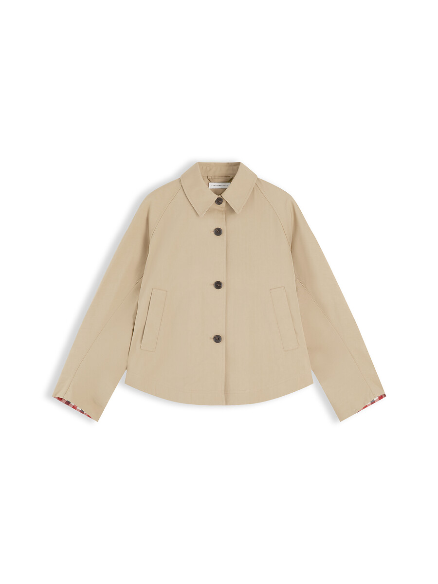 Trench court boutonné, TOMMY HILFIGER