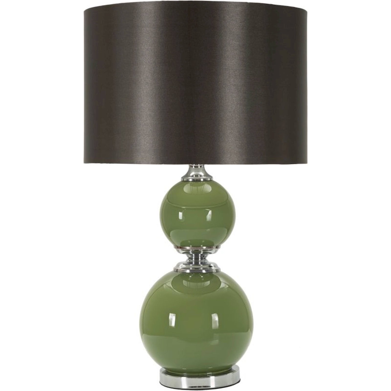 Lampe à poser en verre et fer abat-jour tissu, RECOLLECTION