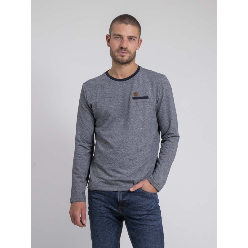 T-shirt Manches Longues Col Rond Pur Coton Jaramoji, RITCHIE