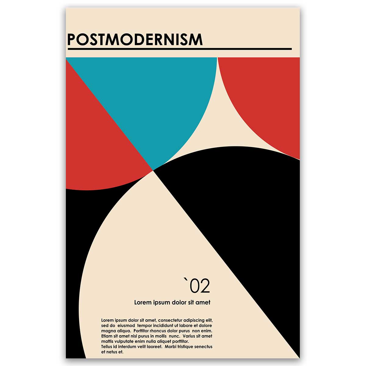 Tableau Postmodernism formes graphiques, HEXOA