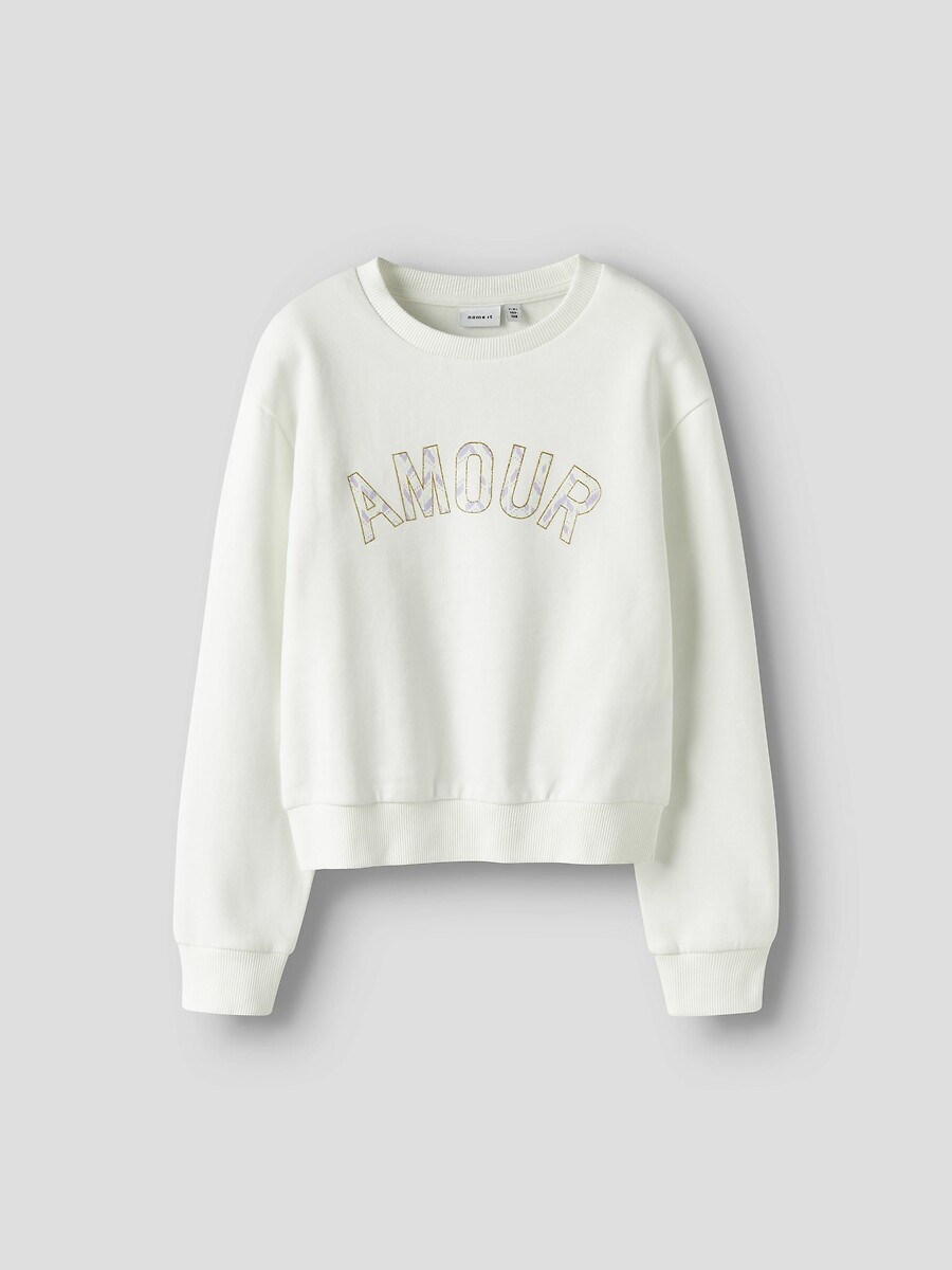 Sweat col rond avec message