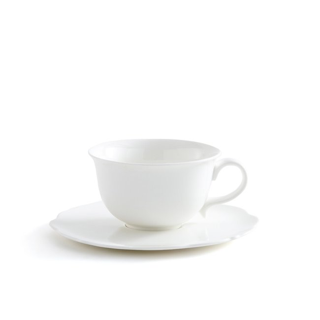 Confezione da 4 tazze da thé e piattini, Hirène bianco LA REDOUTE INTERIEURS