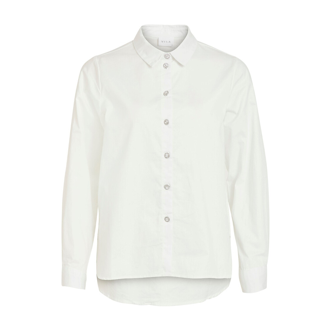 white button down shirt with black collar