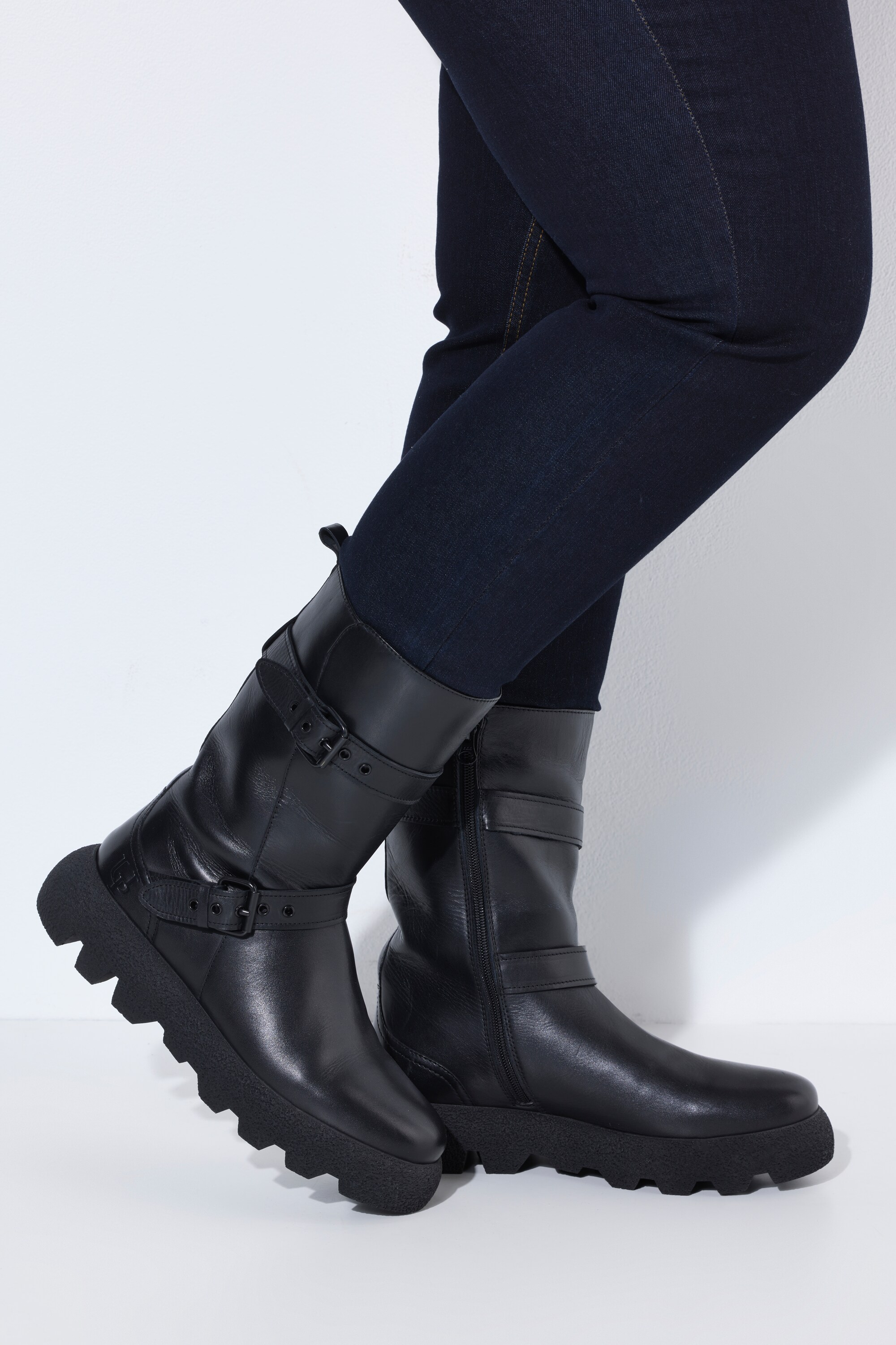 Bottes en cuir nappa , pied large, ULLA POPKEN