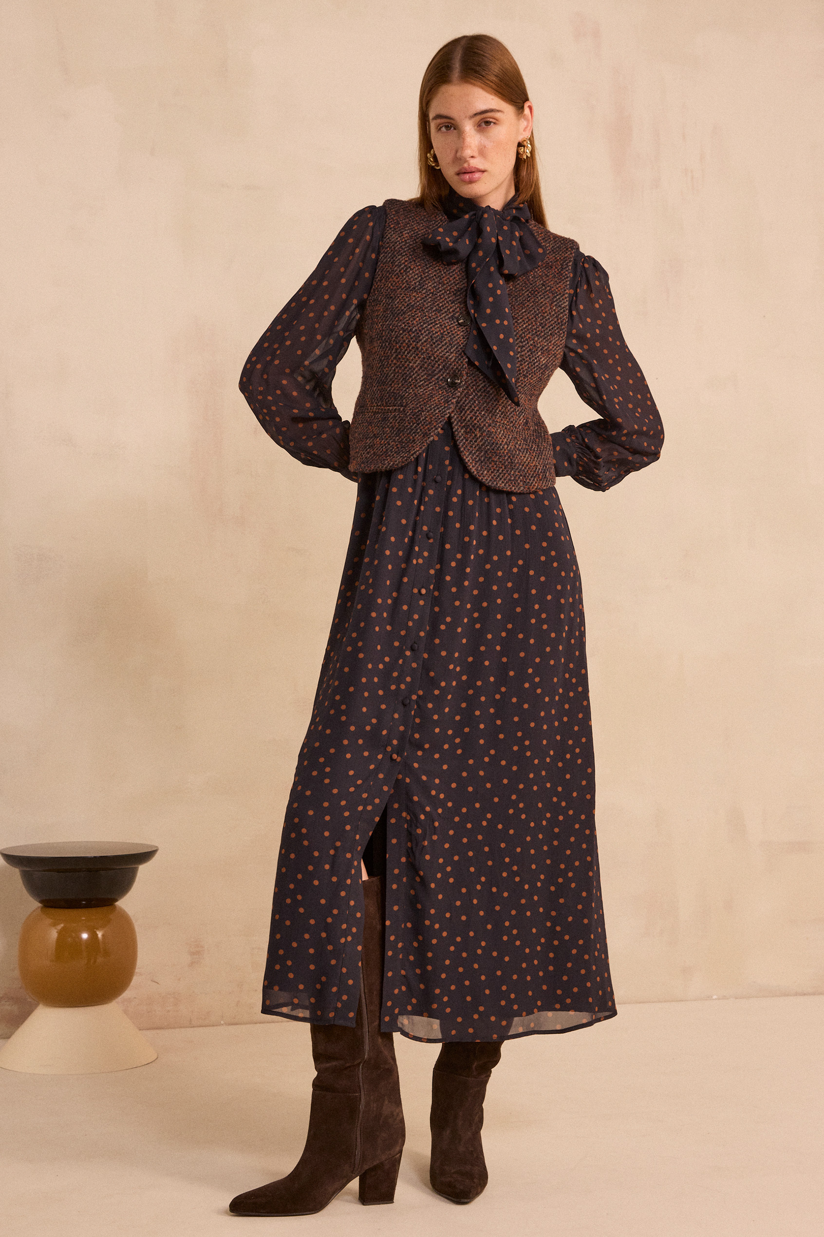 Robe à pois fluide PRISCA, Maison 123