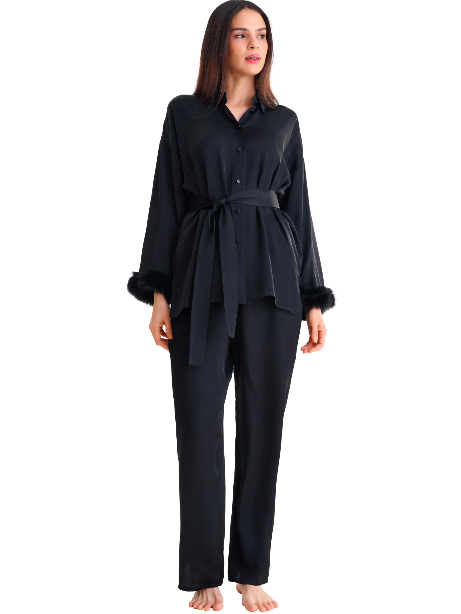 Pyjama pantalon chemise manches longues PASSION, LISCA