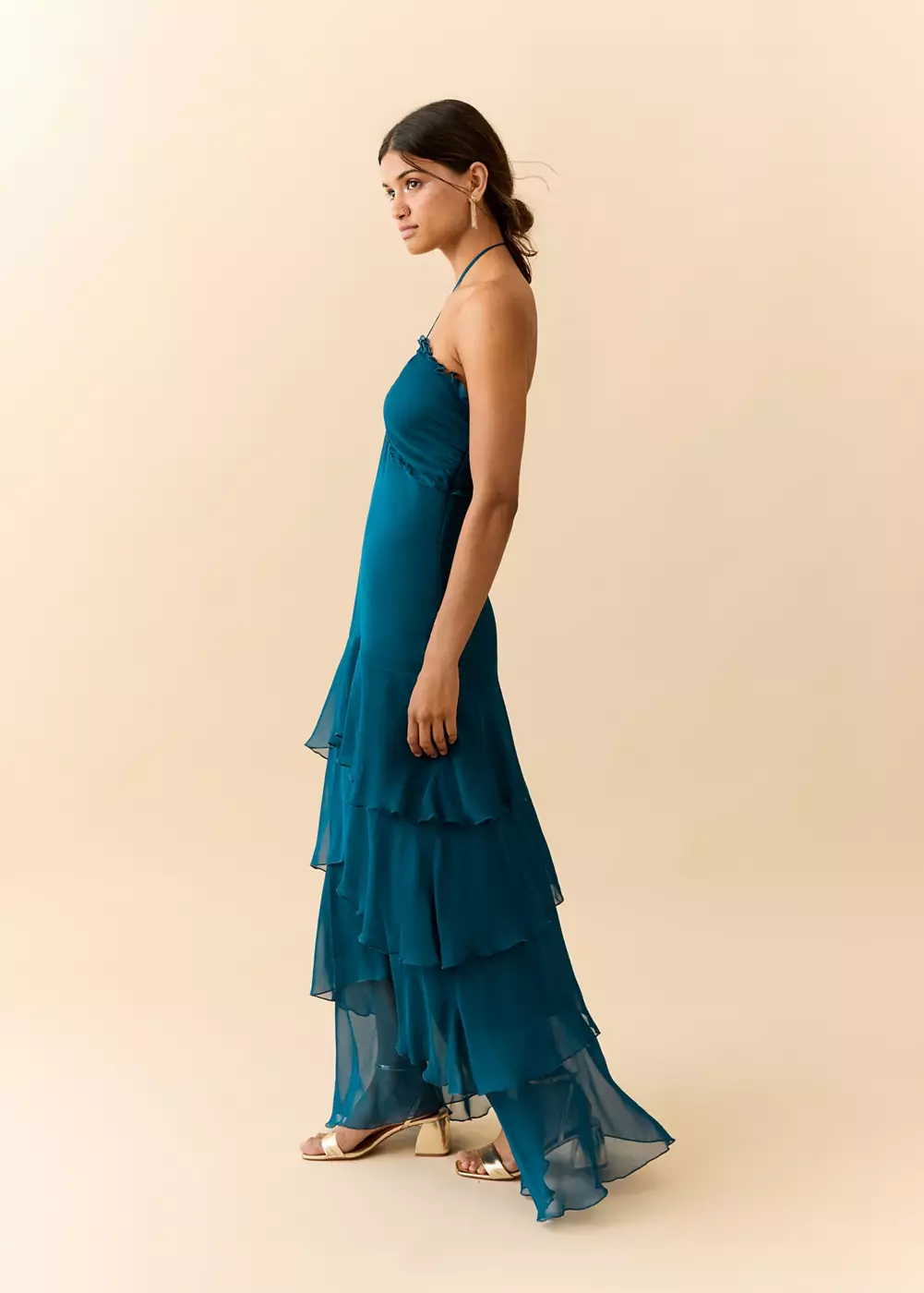Robe évasée à volants, MANGO TEEN