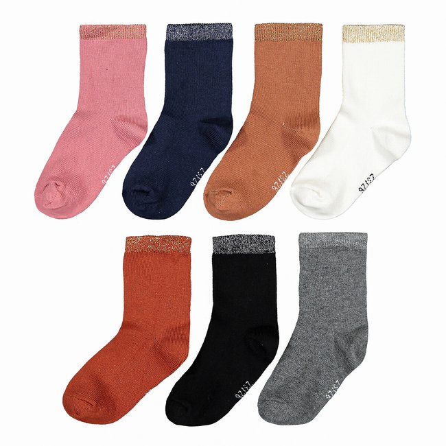 Pack of 7 Pairs of Socks in Cotton Mix, multi-coloured, LA REDOUTE COLLECTIONS