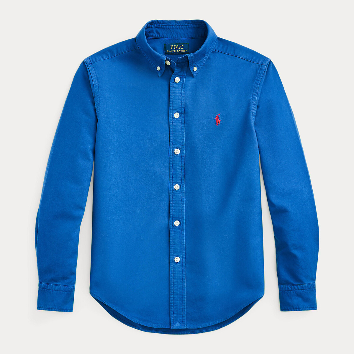 Image of Embroidered Logo Oxford Shirt in Cotton
