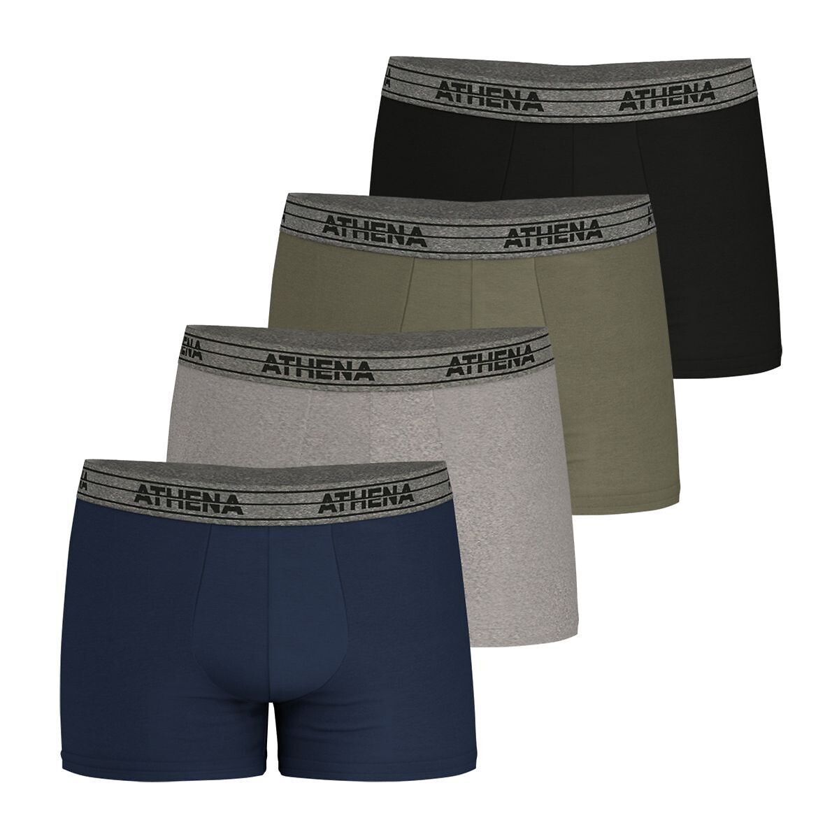Lot de 4 boxers Basic Coton, ATHENA