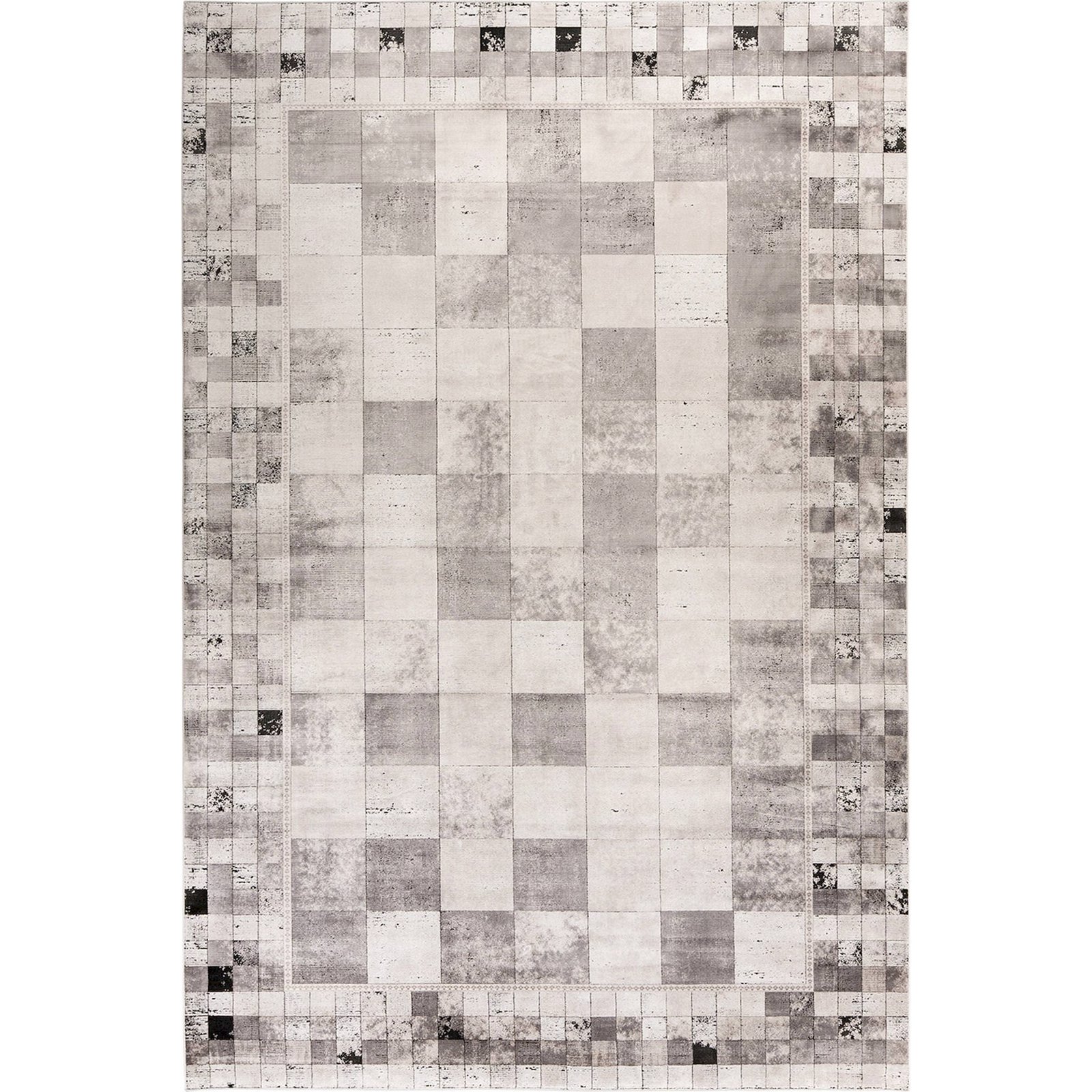 Tapis rectangulaire en viscose motif damier, ARTE ESPINA