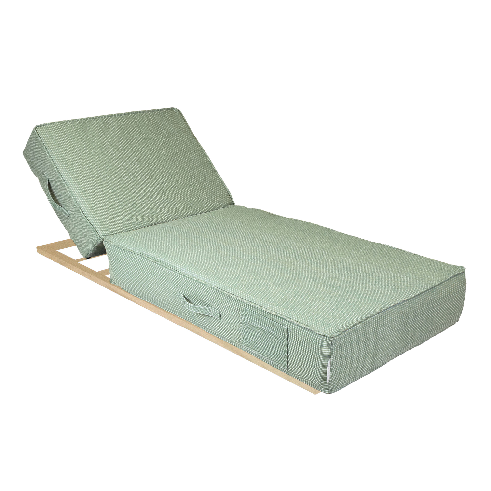 Lit bain de soleil extérieur 1 place avec structure, MX HOME