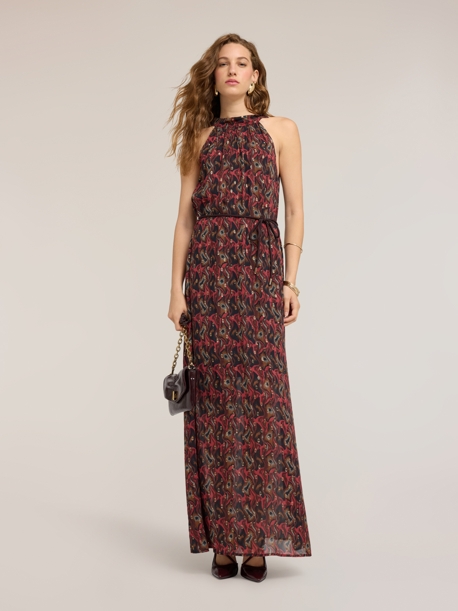 Robe longue imprimée, MOTIVI