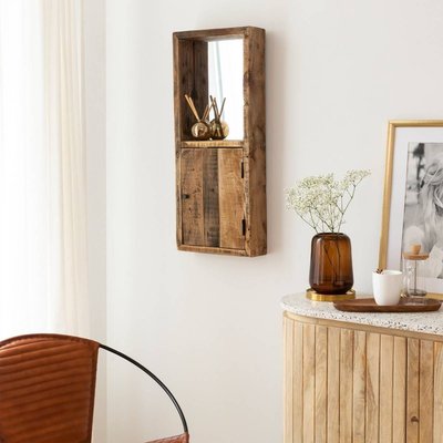 Miroir vertical style porte en bois recyclé Vicky MADE IN MEUBLES 