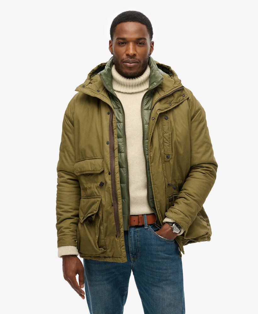 Veste à capuche en coton doublée Deck, SUPERDRY