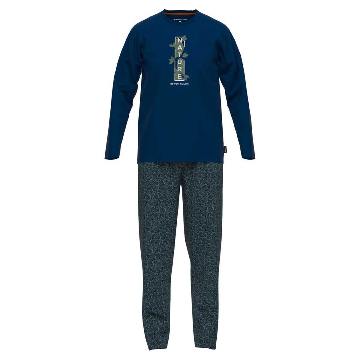 Marque  Bleu à rayures TOM TAILORTOM TAILOR Pyjama pour homme en coton à manches longues 