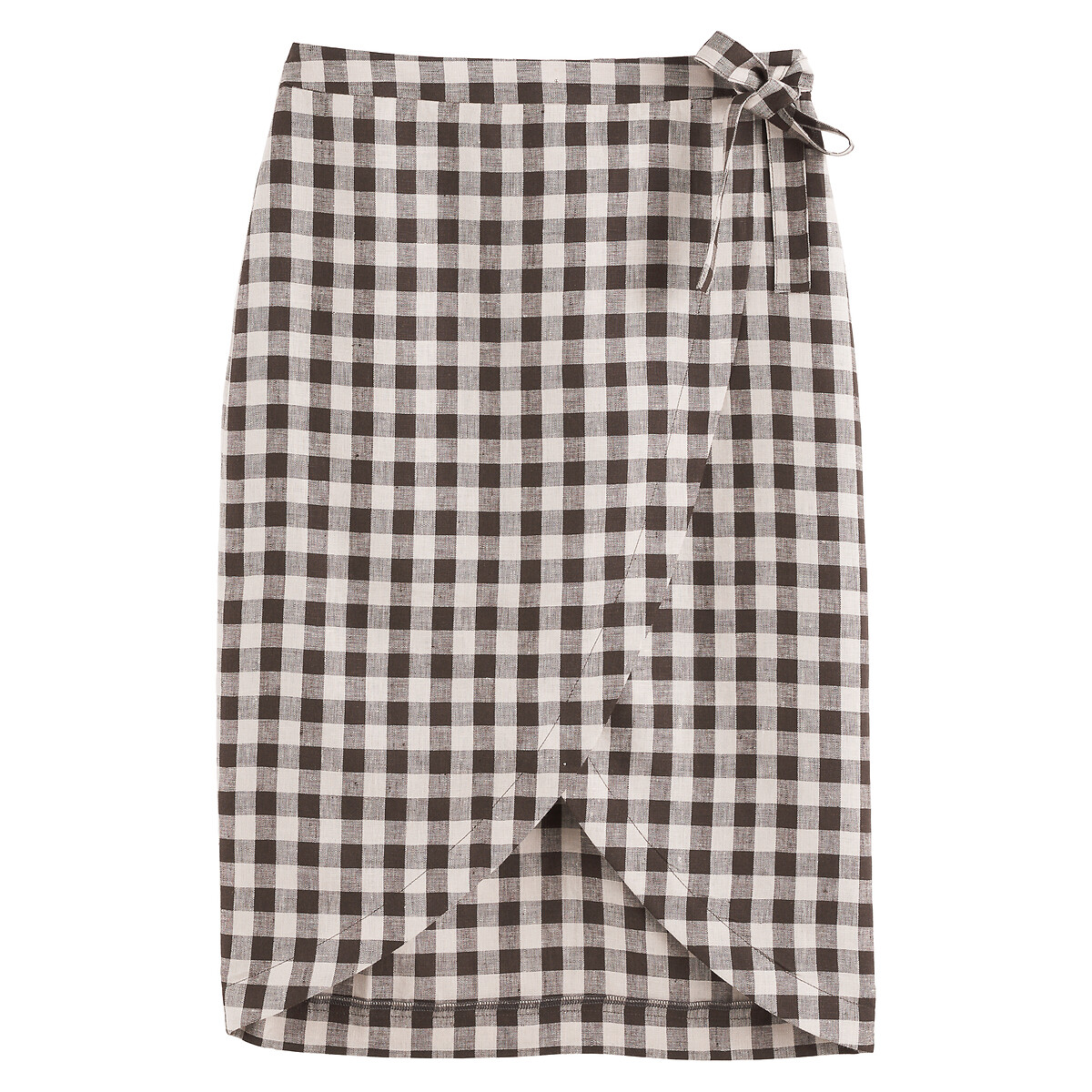 Linen 2025 gingham skirt