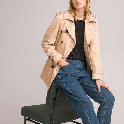 Cotton Mid-Length Trench Coat LA REDOUTE COLLECTIONS