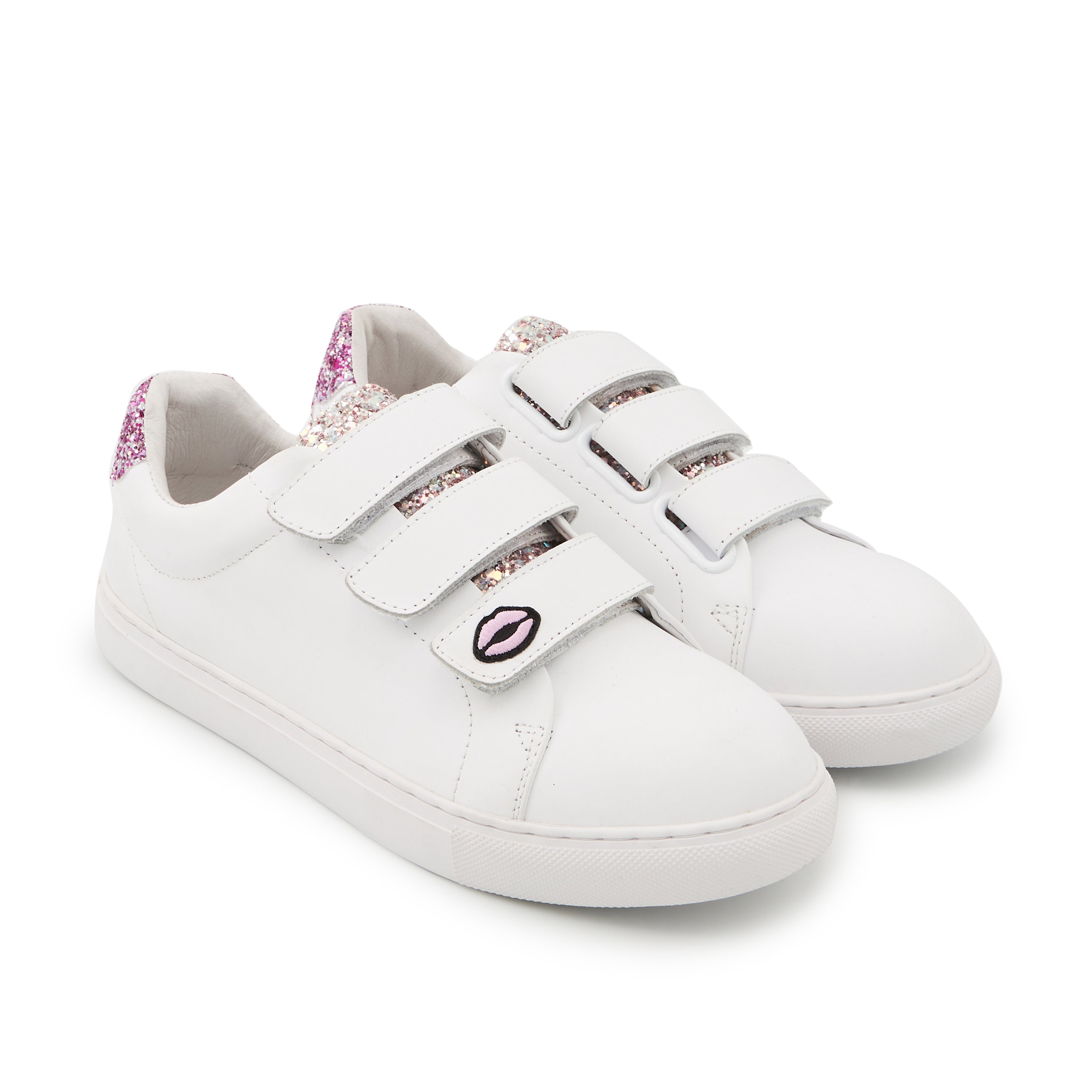 Baskets En Cuir Edith Glitters Multi, BONS BAISERS