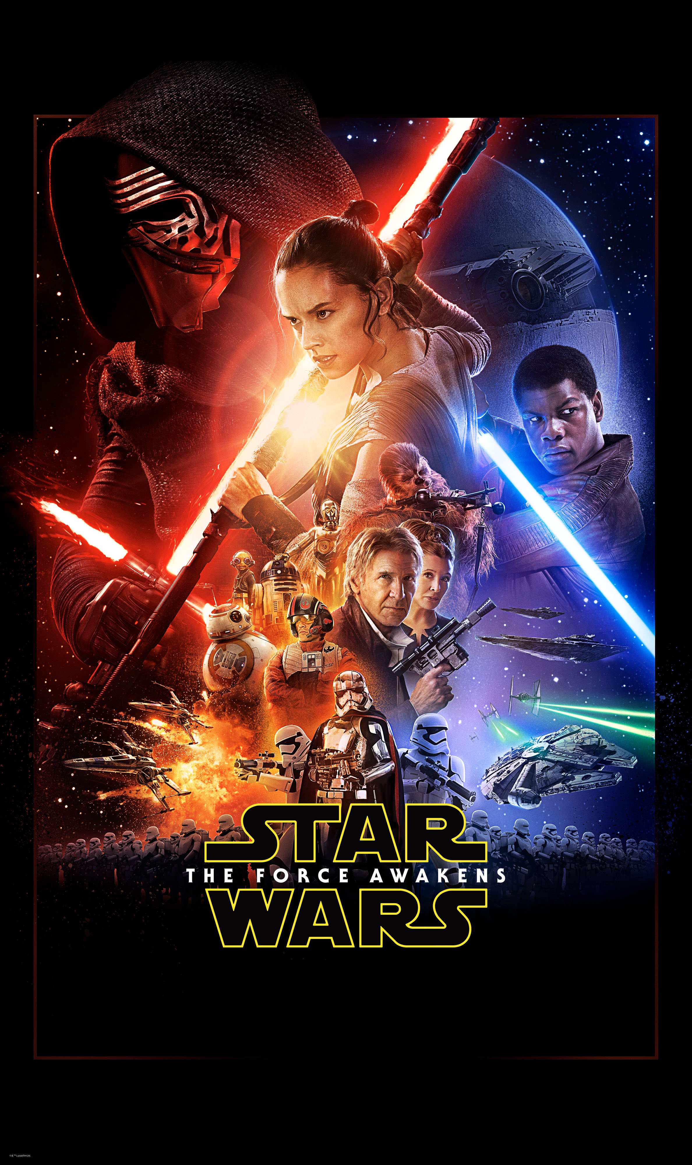 Papier peint Komar - Star Wars EP7 Official Movie Poster - 120 x 200 cm, HEXOA