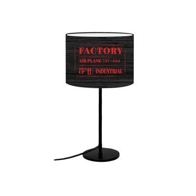 Lampe de Chevet Factory Rouge D: 20 x H: 42 ABAT-JOURS