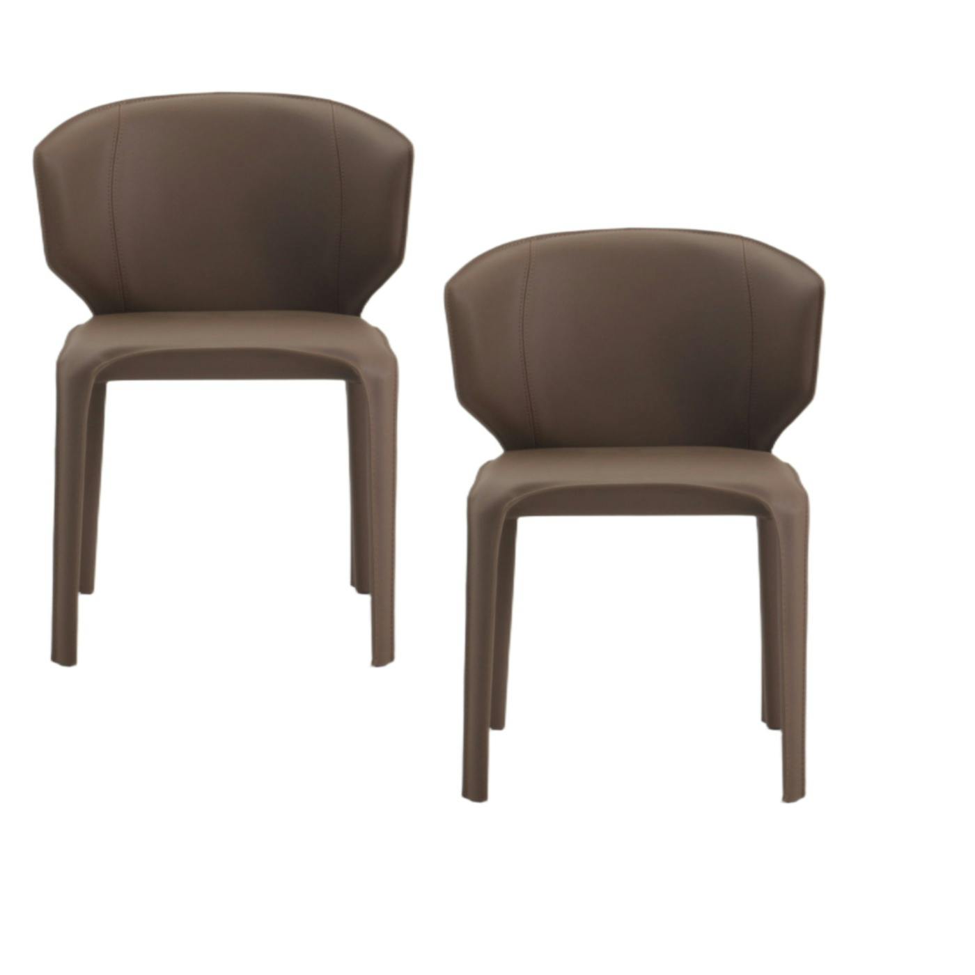 Chaise en simili à dossier courbe (lot de 2) CORTINA, PIER IMPORT