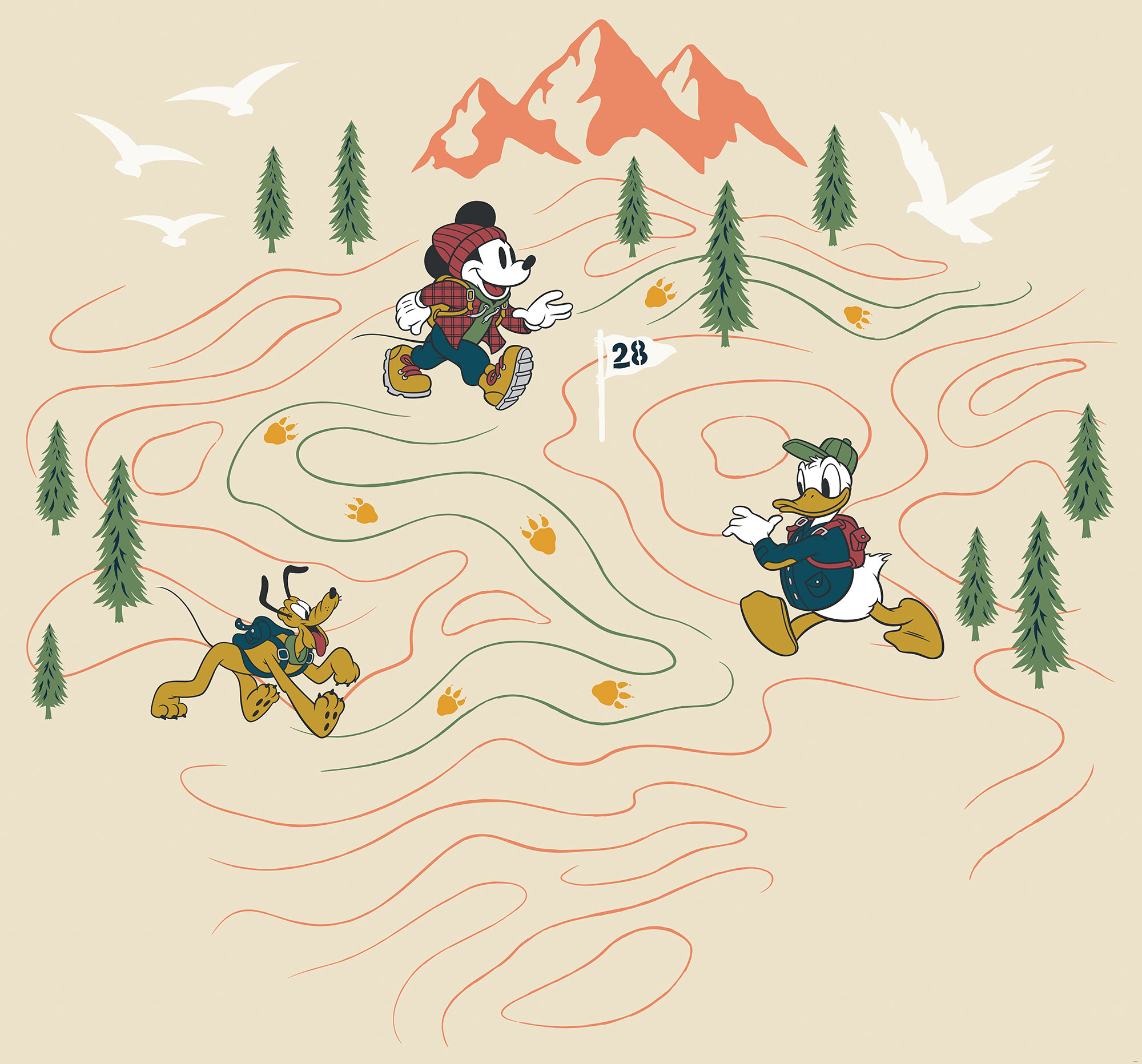 Papier peint Komar - Mickey Meets the Mountain - 300 x 280 cm, HEXOA
