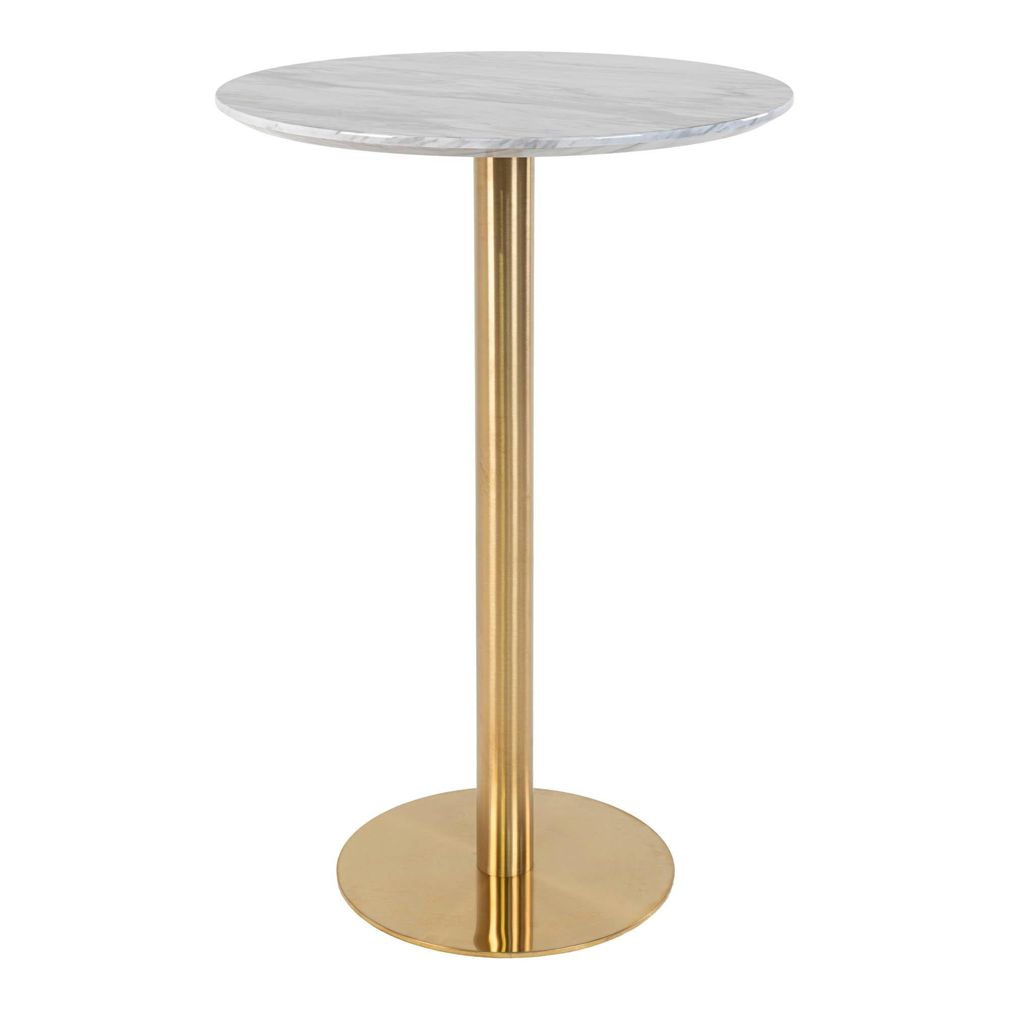 Table de bar ronde aspect marbre ø70 cm TORANO, PIER IMPORT
