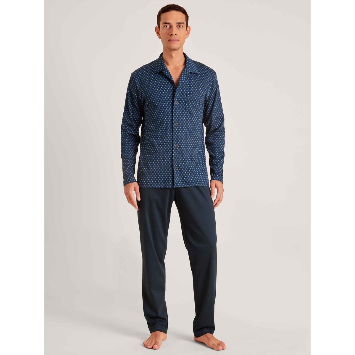 Pyjama boutonn sur toute la longueur bleu sodalite Calida La