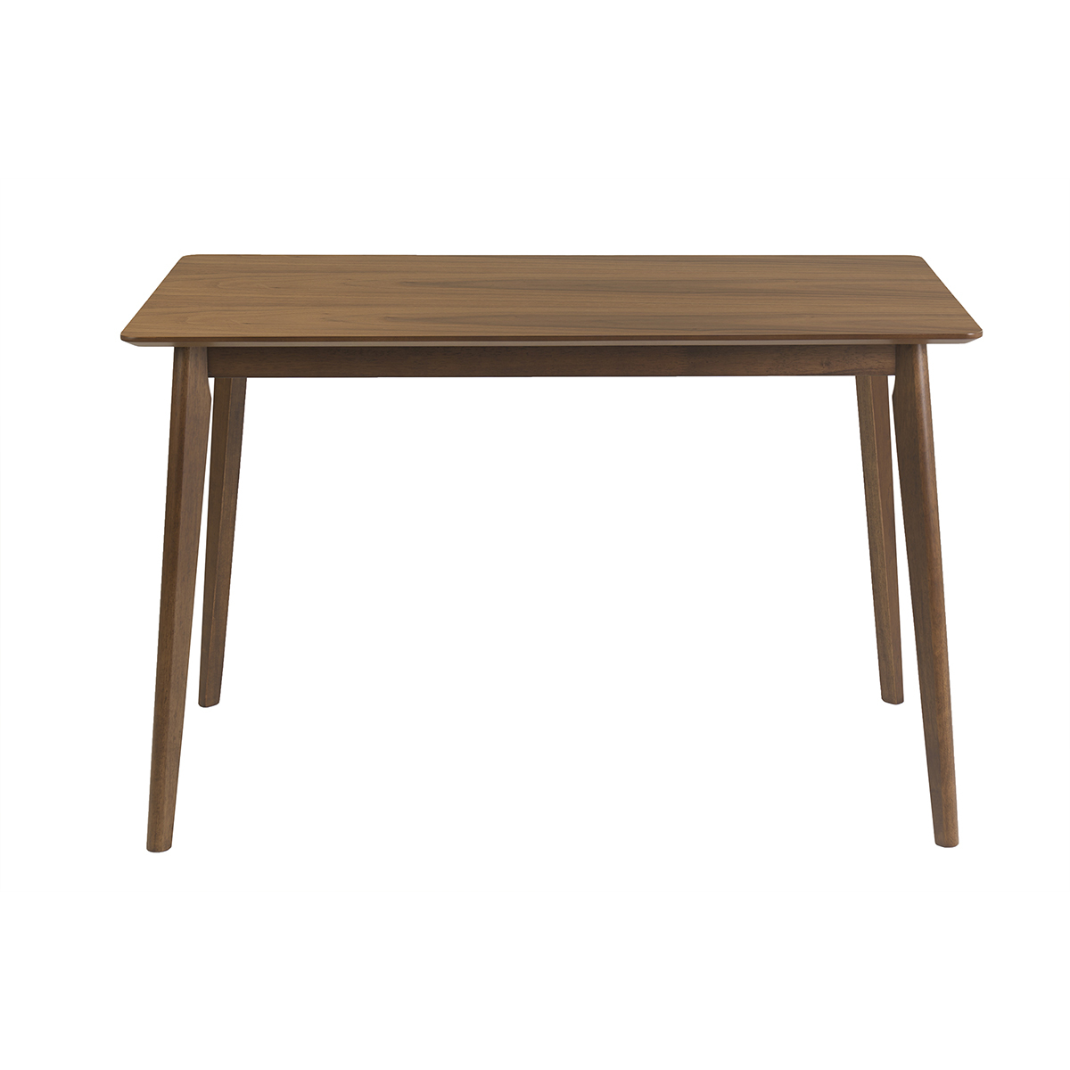 Table à manger rectangulaire bois foncé noyer L120 cm ELION, MILIBOO