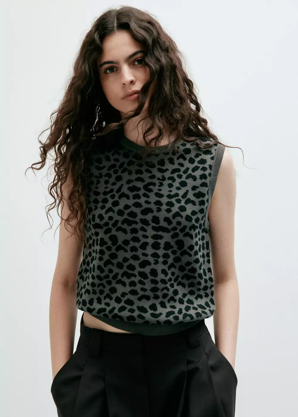 Top imprimé pois, MANGO