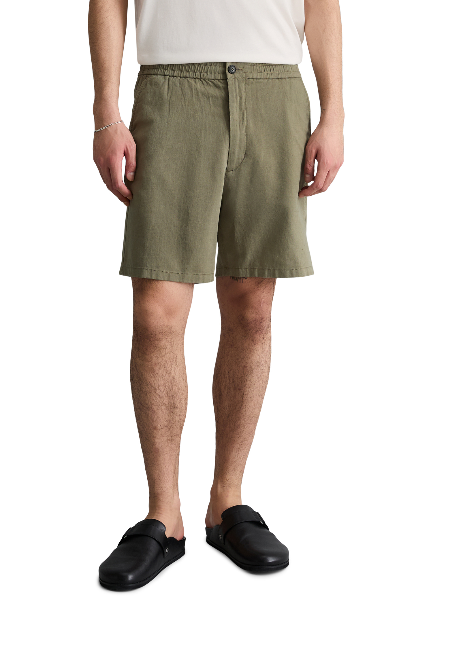Short relaxed en coton bio et en lin, MARC O’POLO DENIM