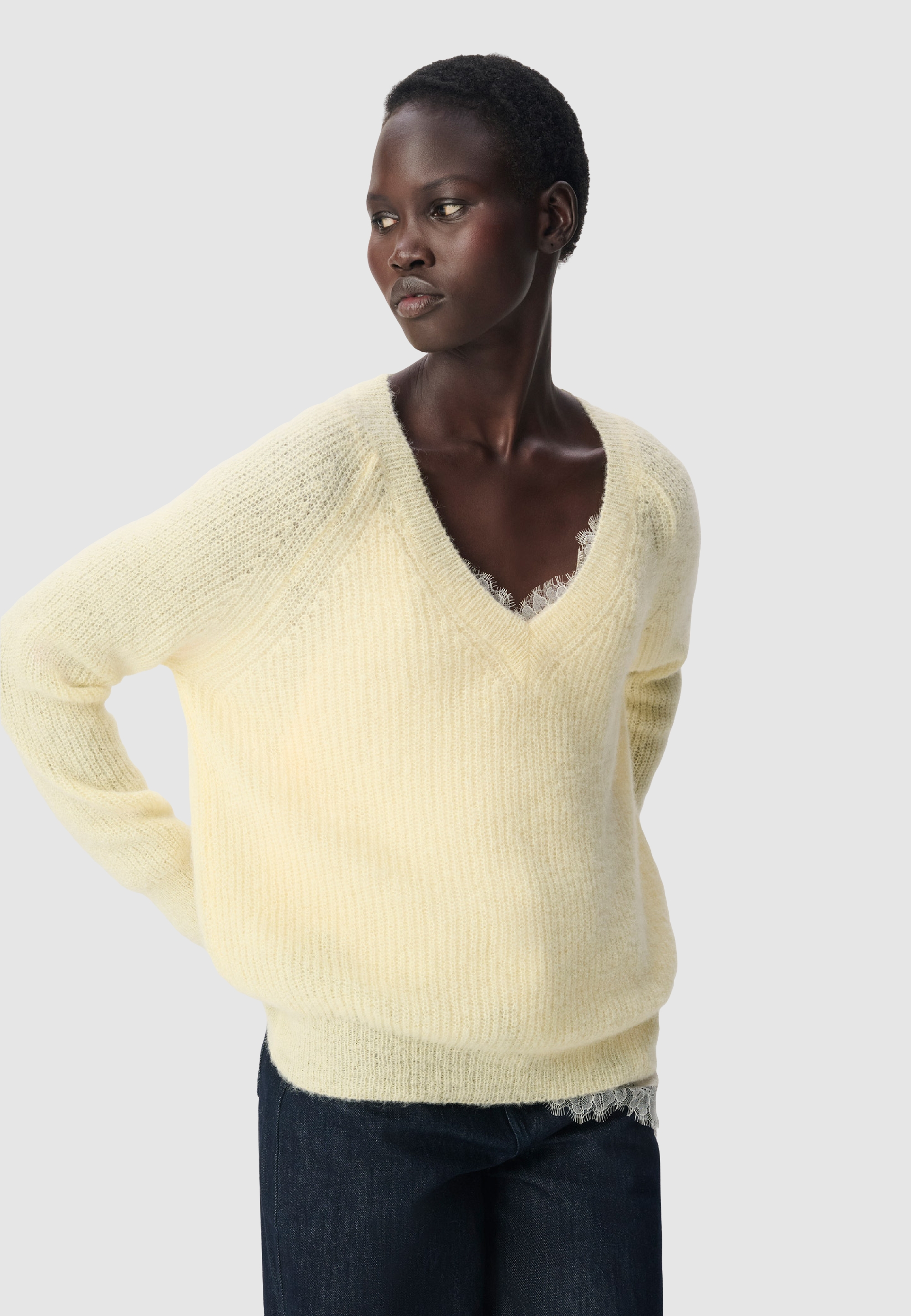 Pull col V tricot, IKKS