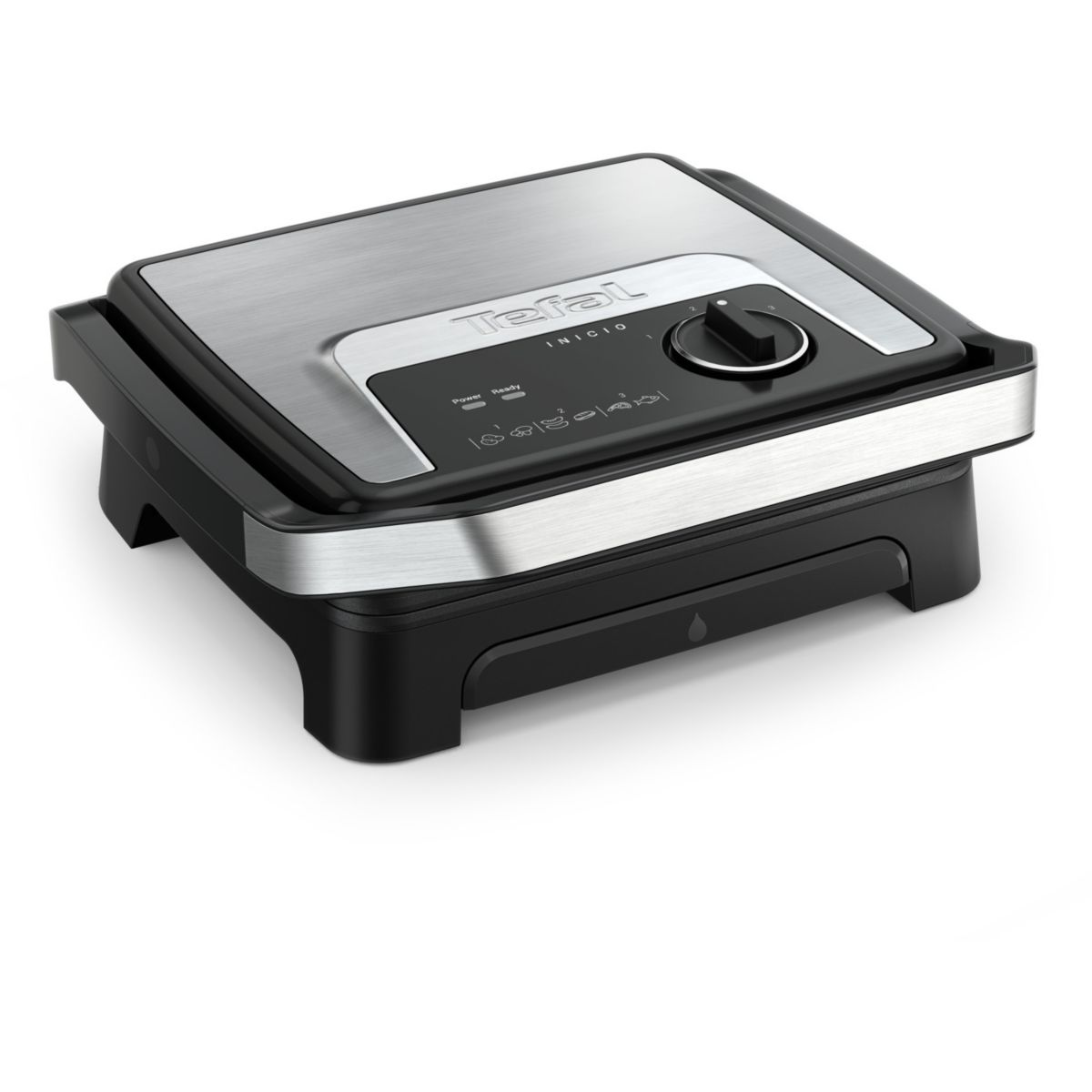 Grille-viande GC272D10 inox noir à poser, 29x26 cm, TEFAL